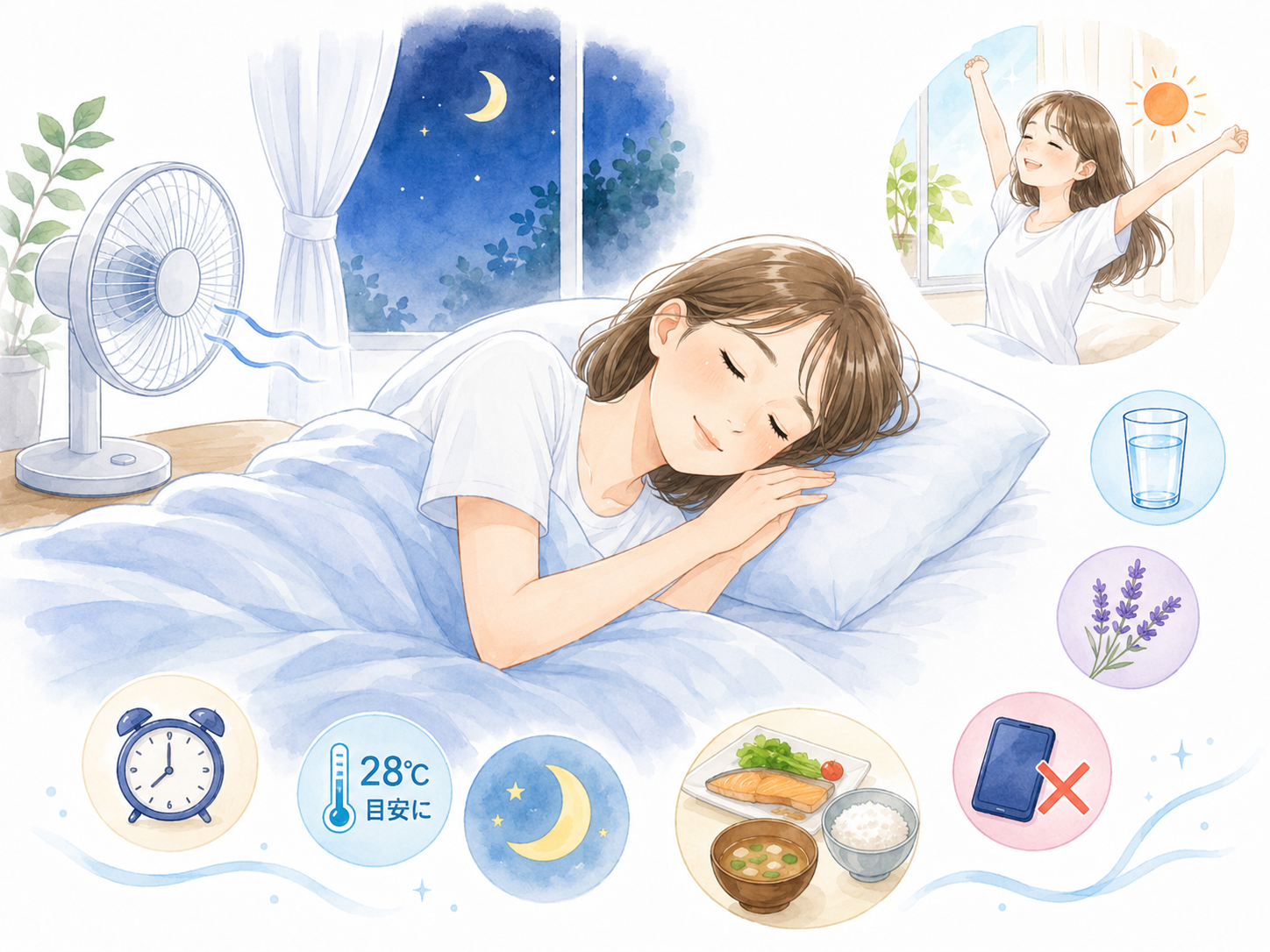 夏の快眠・睡眠時間をしっかり確保