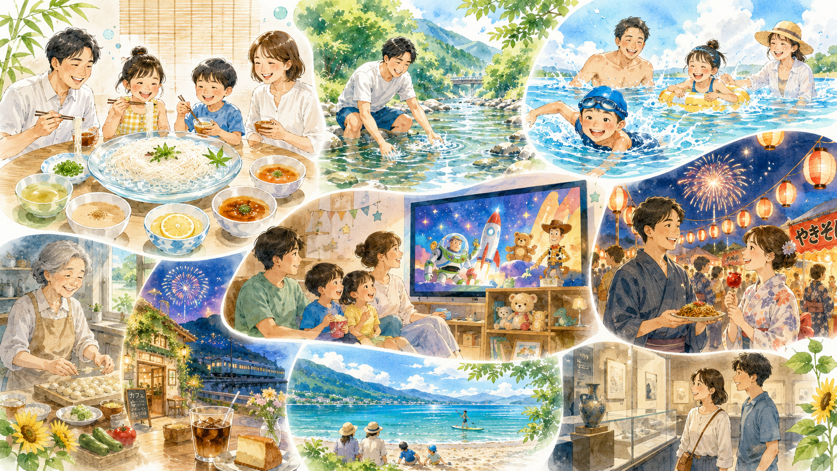 今年の夏にやりたいこと(そうめん・川遊び・海水浴・映画・夏祭り・帰省)