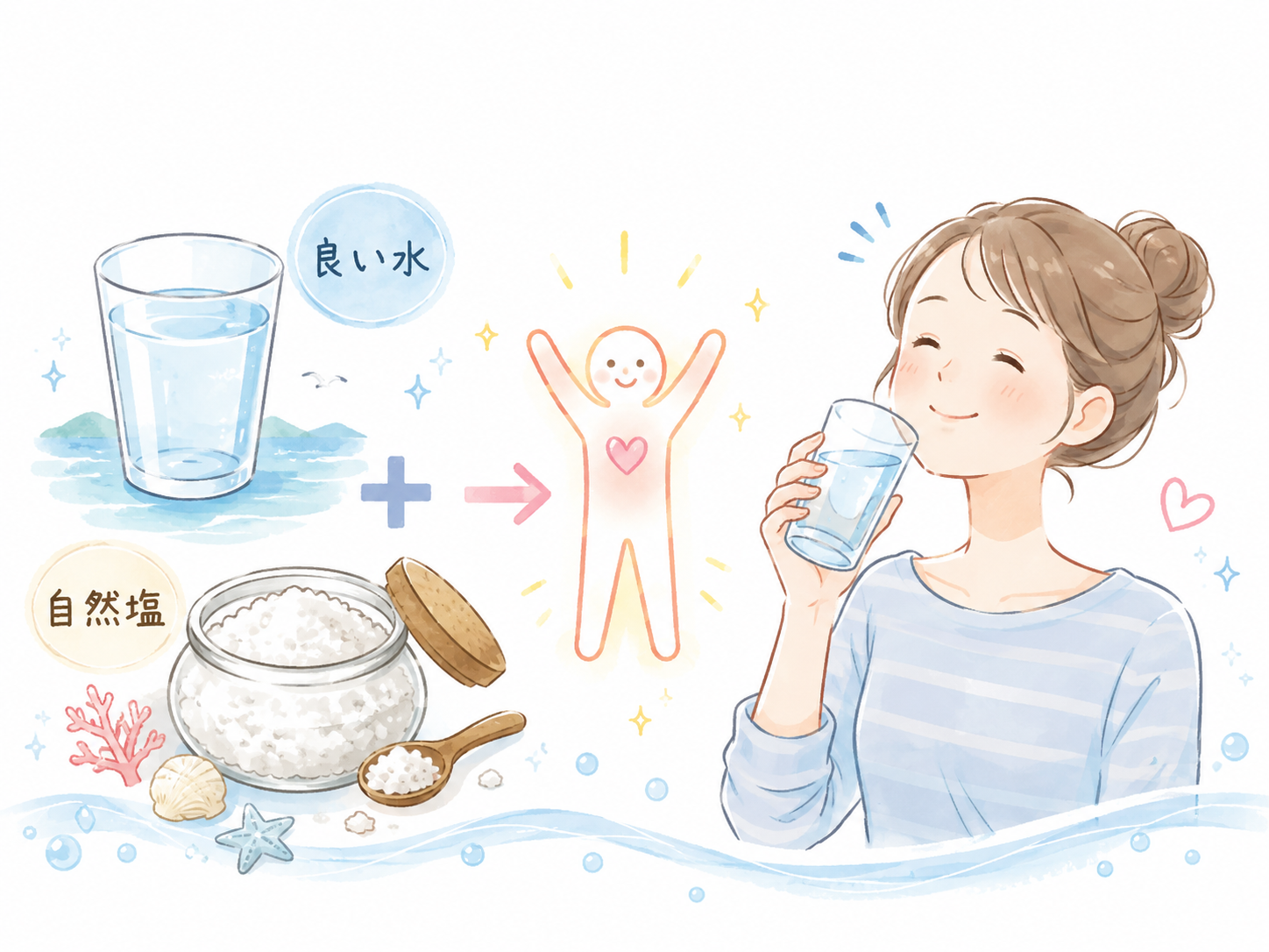 良い水と自然塩。ここが整うと、本来の力が発揮されます